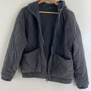 Gray Quilted Jacket